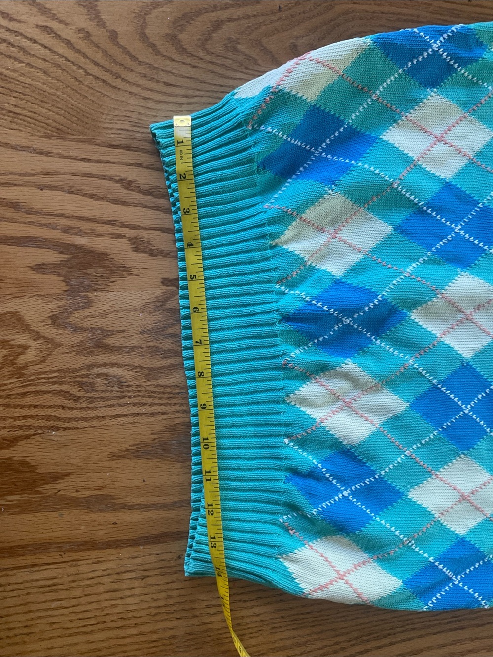 Vintage Benetton 80’s Argyle Sweater Vest Preppy Y2K Nerdy Retro Sz M? - Picture 4 of 6
